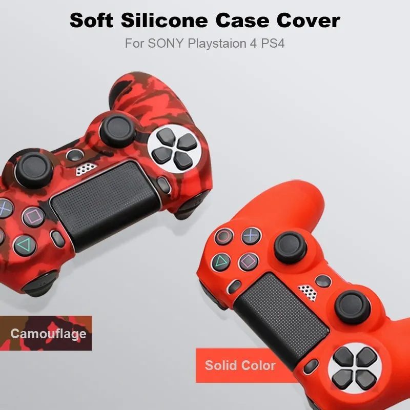 ยางซิลิโคนสําหรับ SONY Playstation 4 PS4 Controller ป้องกันผิวสําหรับ PS4 Pro Slim Gamepad Controle Thumb Grips