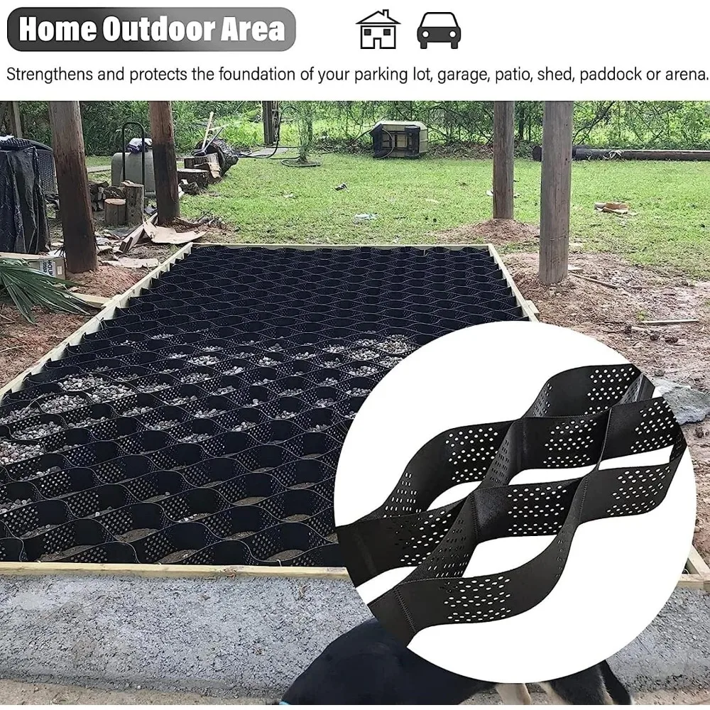 2 inch Geocell Ground Grid, HDPE Geo grid Ground Gravel Grid, Geogrid Driveway, Permeable Paver System Ground Stabilization Grid