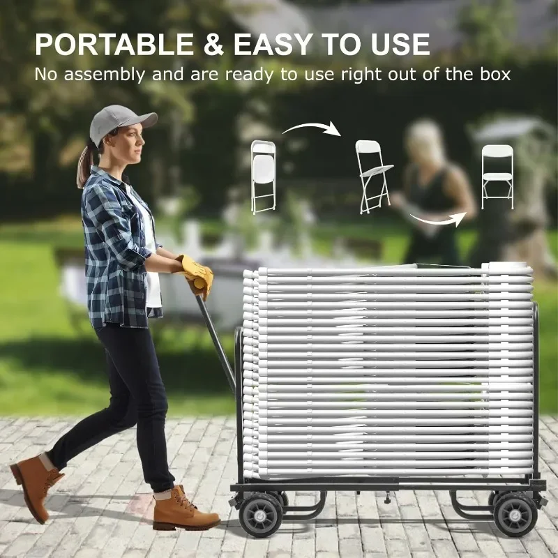 Hot Sellers.20 Pack White Folding Chairs, Folding Chairs Outdoor Indoor, 350lb Capacity,Portable Event Chair.NEW