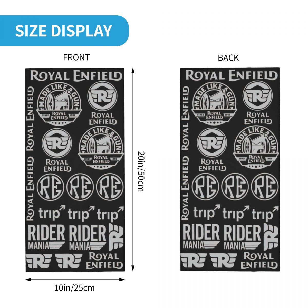 Enfields-Pañuelo para Motor de motocicleta, cubierta para el cuello, bufanda estampada para carreras, diadema multiusos, pesca, Unisex, transpirable para adultos