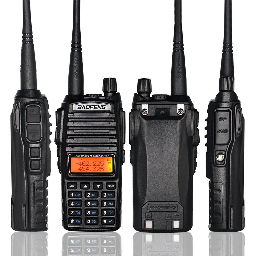 BAOFENG UV 82 5W Walkie Talkie Dual Band CB สมัครเล่นวิทยุแบบพกพาสองทาง, ยาวช่วง UV-82 สถานที่แล้ว UHF VHF