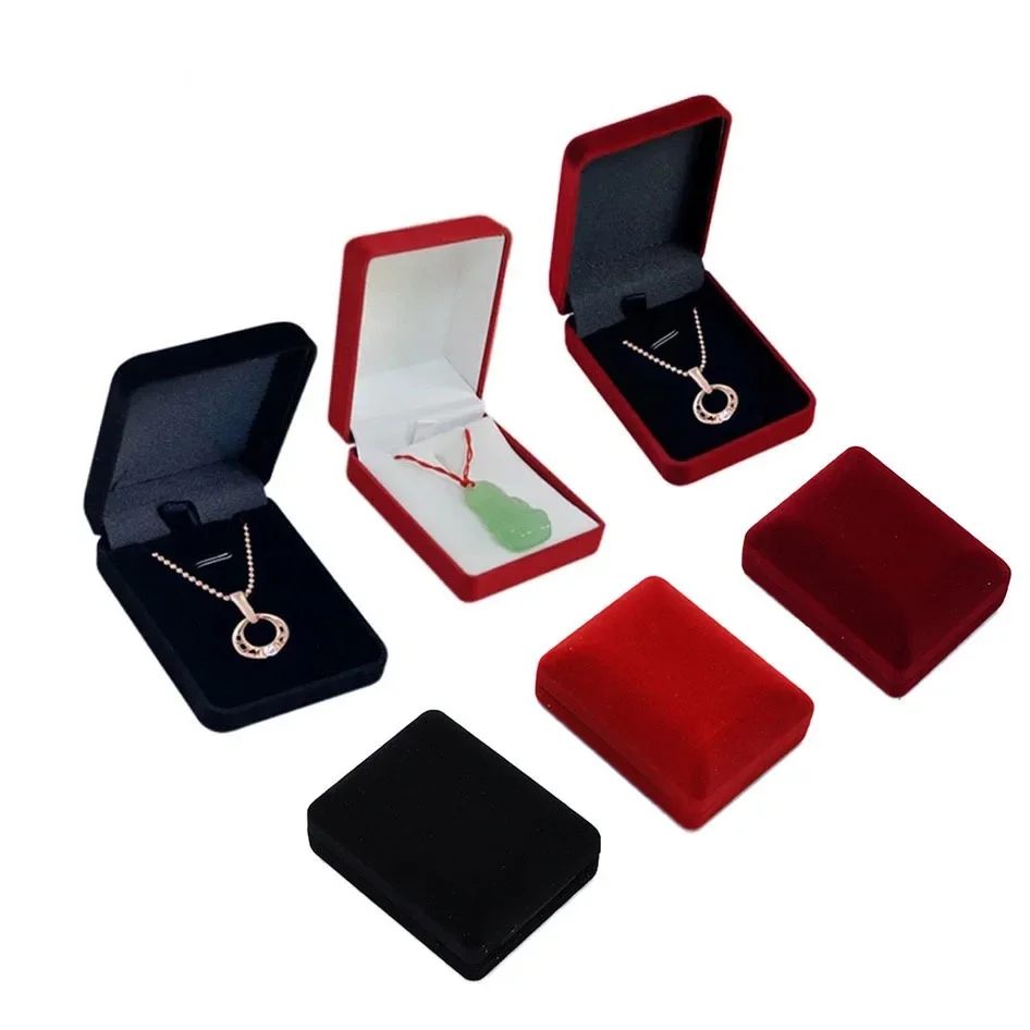 Fluwelen kettingdoos Hangerdoos Sieradenorganisator Geschenkverpakking Sieradenopslagcontainer voor trinket
