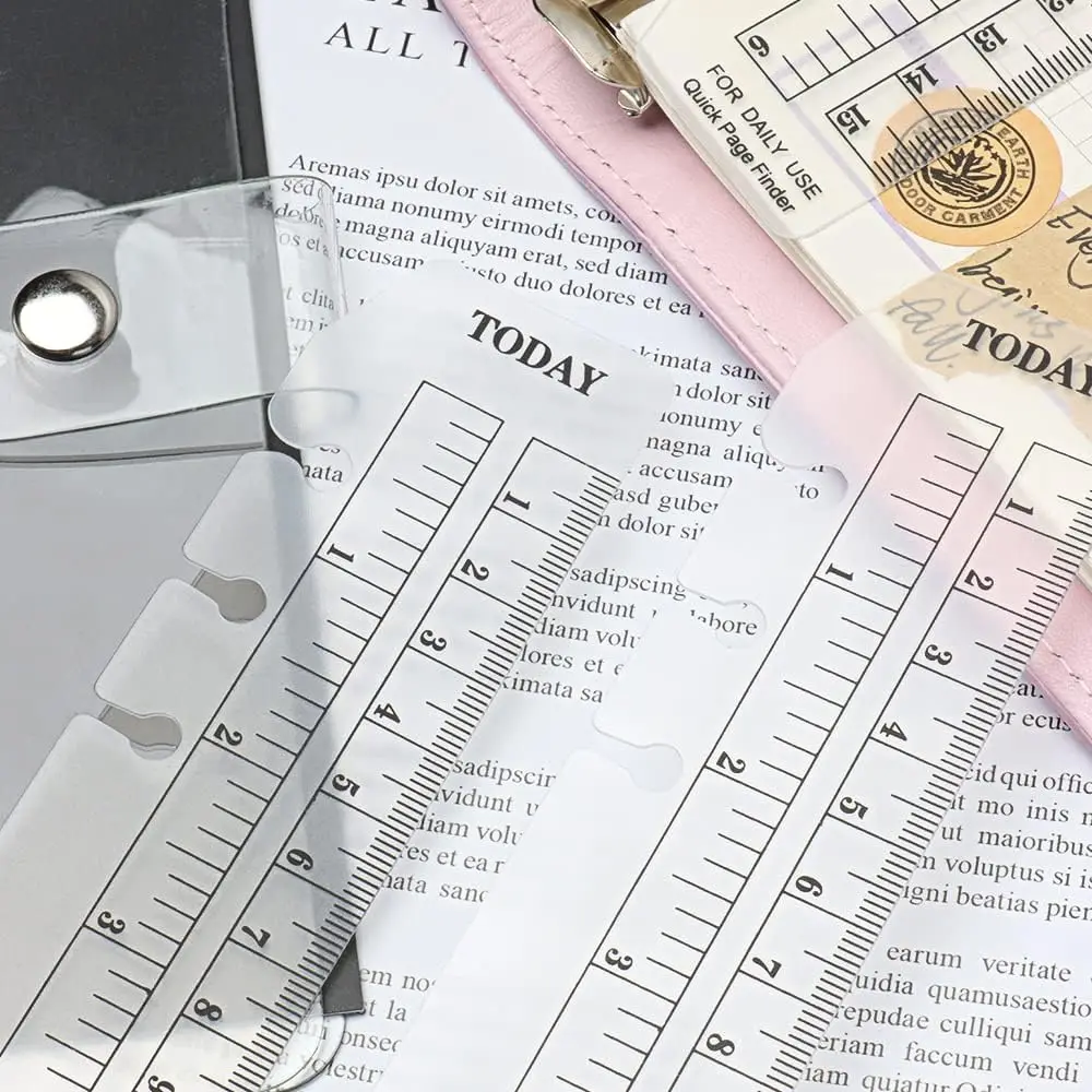 1pc PVC Spacer Soft Lineal verdickt Handbuch Lesezeichen Lineal a5 a6 Lose blatt Notebook Peripherie Standard 6-Loch Skala Lineal
