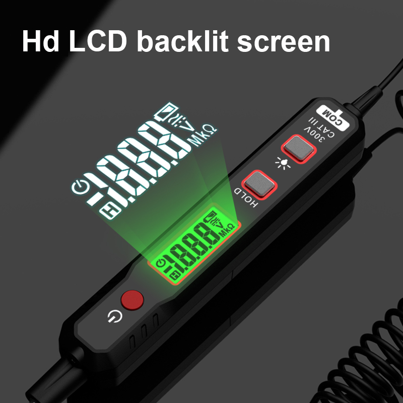 HT86A 100V รถเครื่องตรวจจับแรงดันไฟฟ้าปากกา Non-Contact DC เครื่องทดสอบแรงดันไฟฟ้า Backlight รถ Fault Maintenance ปากกาทดสอบวงจร