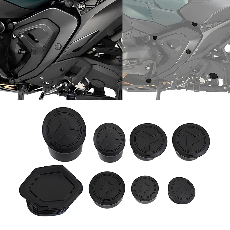 Für BMW R1300GS R 1300GS Adventure R1300 GS ADV 2024 2025 Motorrad Rahmen Loch Abdeckung Kappen Stecker Dekorative Rahmen Kappe set