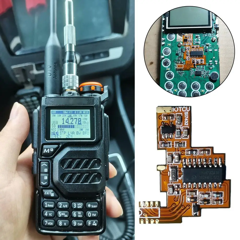 Chip y oscilador de cristal SI4732, módulo de modificación de componentes para Uvk5/k6 V2 FPC, versión para accesorios de UV-K5 Quansheng, 1 Juego