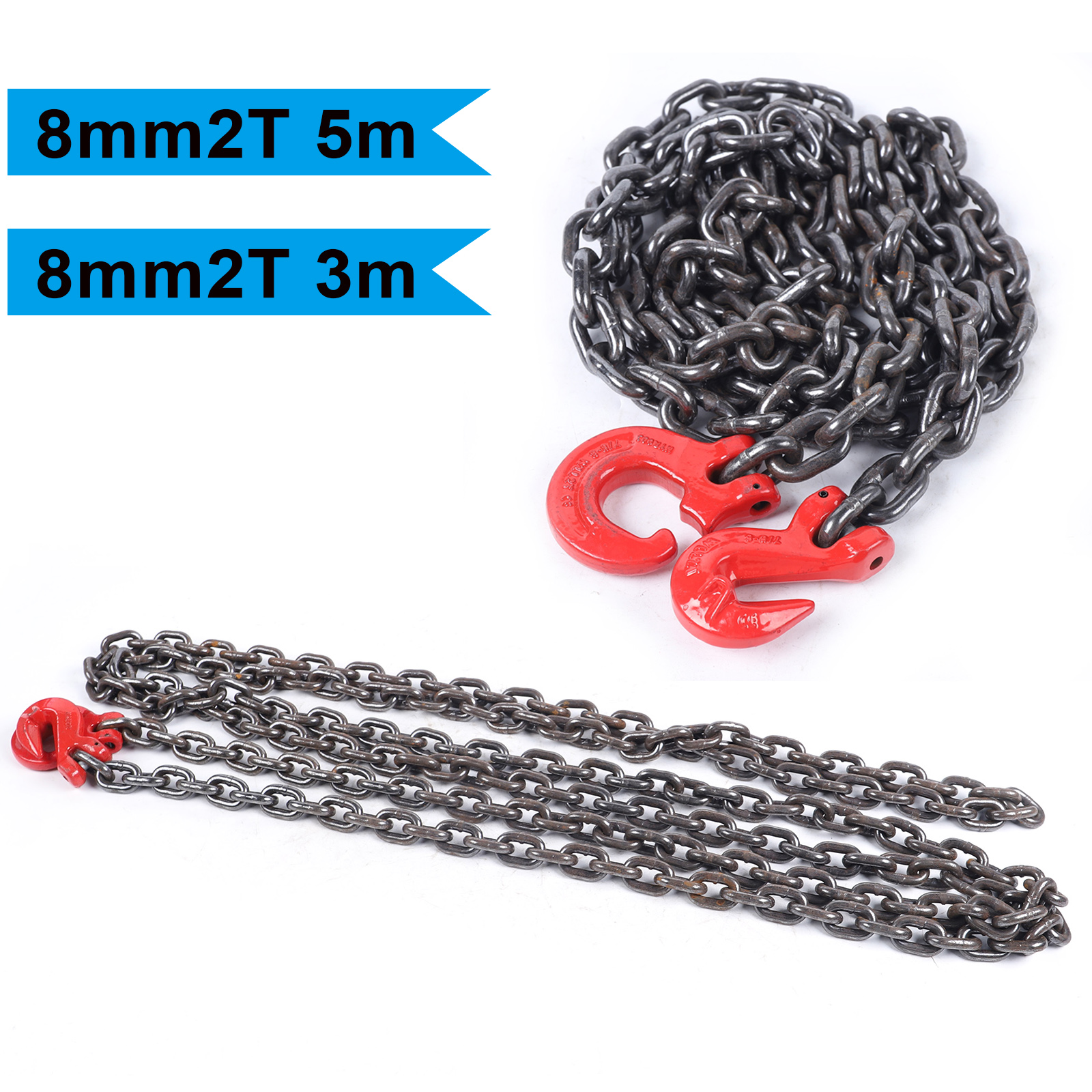 Ferramenta de elevação de corrente com 2 filamentos, 8mm, 2t