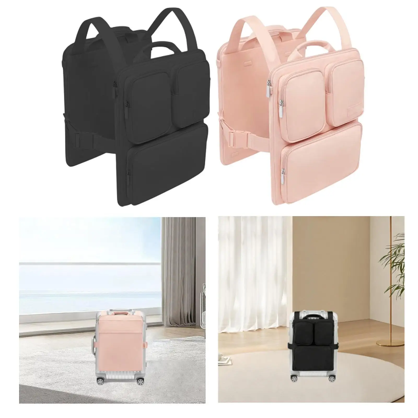 Bolsa de mão sobre organizador de bagagem moderno com alça cubo de embalagem multifuncional versátil para viagens, férias e negócios
