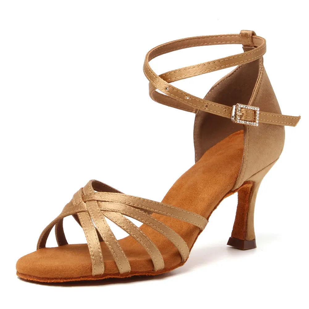 Buty do tańca latynoskiego damskie zamszowe podeszwy Tango Indood buty do tańca kubańskie obcasy Party szpilki buty do tańca towarzyskiego hurtowo