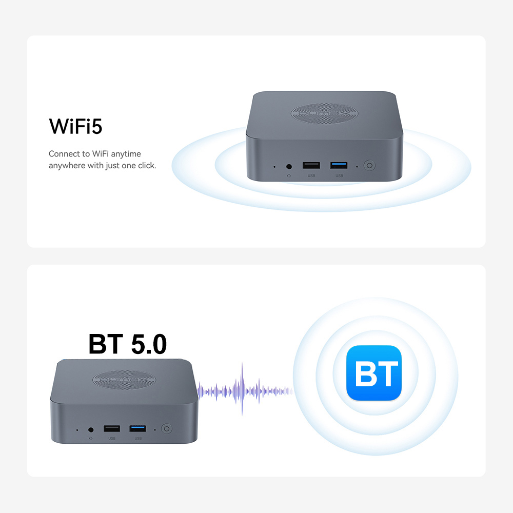 ใหม่ OUMAX Mini PC Intel N100 16GB 500GB Quiet Dual 1000M LAN N95 8GB 256GB คอมพิวเตอร์เดสก์ท็อป VS GMKtek G2 G3 Firebat T8 Pro