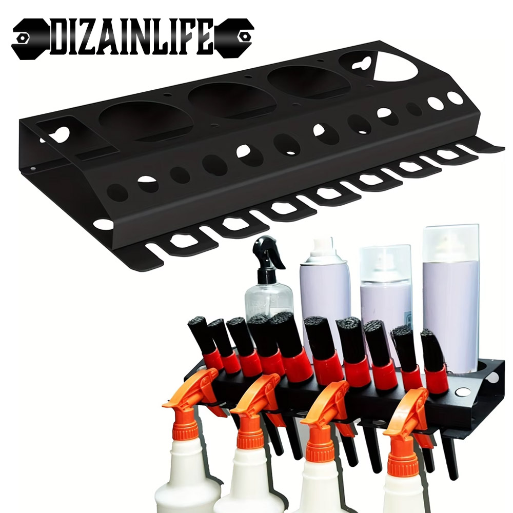 Spuitfles Opbergrek Wandmontage Reinigingsborstel Organisator Eenvoudig te installeren 3/8" Luchtgereedschaphouder voor Auto Schoonheidssalon Garage
