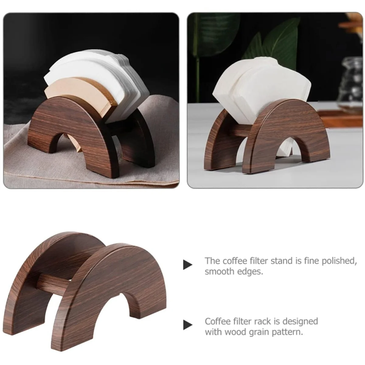 A72P ตัวกรองกาแฟชั้นเก็บกรวยกาแฟกรองสําหรับเคาน์เตอร์บาร์กาแฟกระดาษ Organizer A