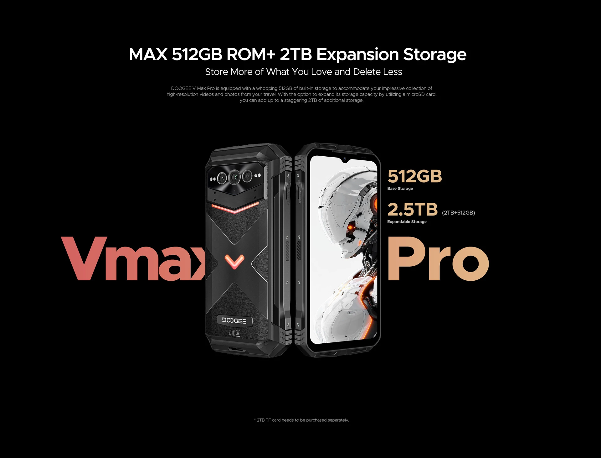 [World Premiere] DOOGEE V MAX PRO 5G Rugged Smartphone Dimensity 7050 12GB+512GB 6.58" 120Hz Screen 108MP Camera Android 14