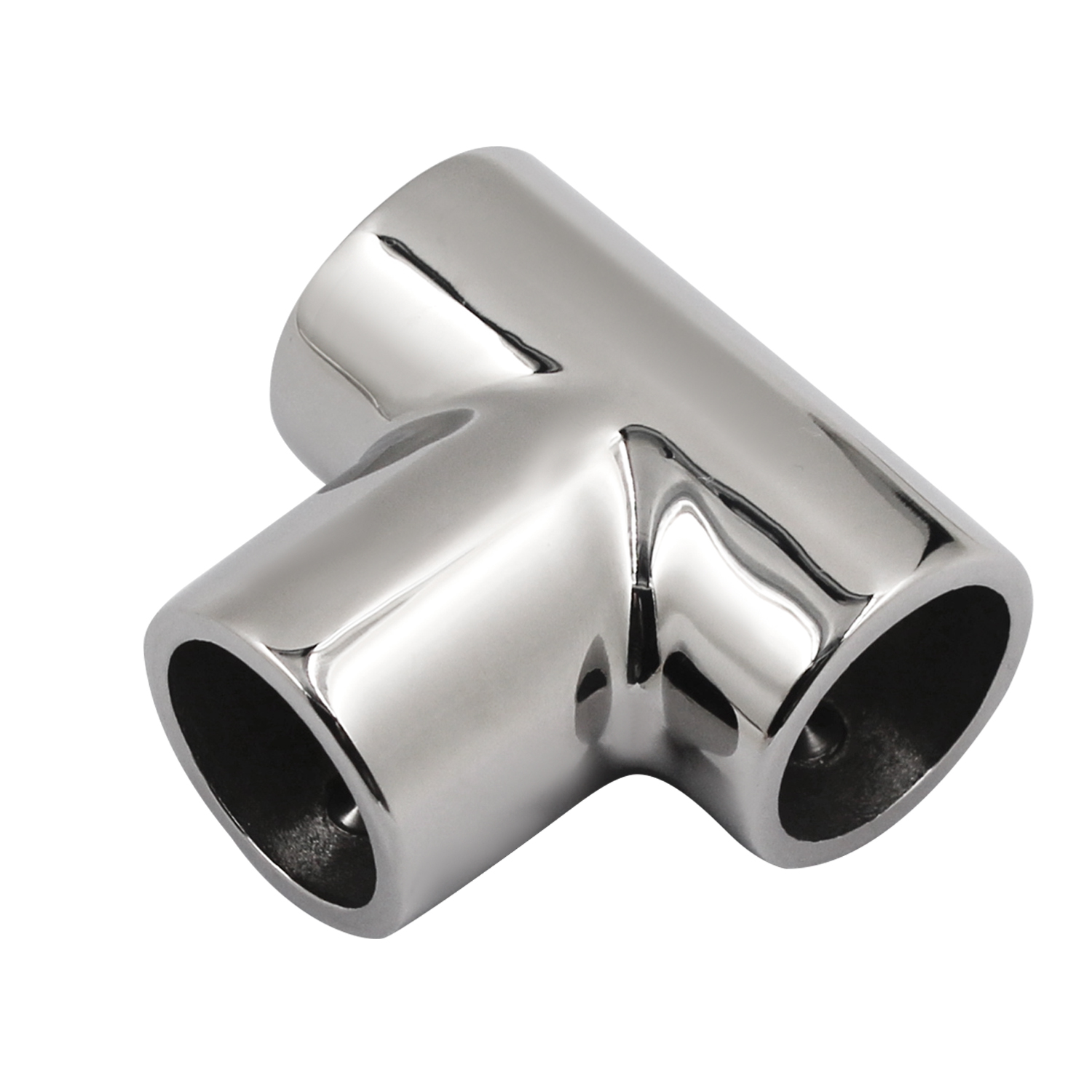 Stainless Steel 316 Marine Boat 3 Way Handrail Fitting 90° Deck Hand Rail Tee Joint Connector for 22mm/25mm/32mm Tube/Pipe
