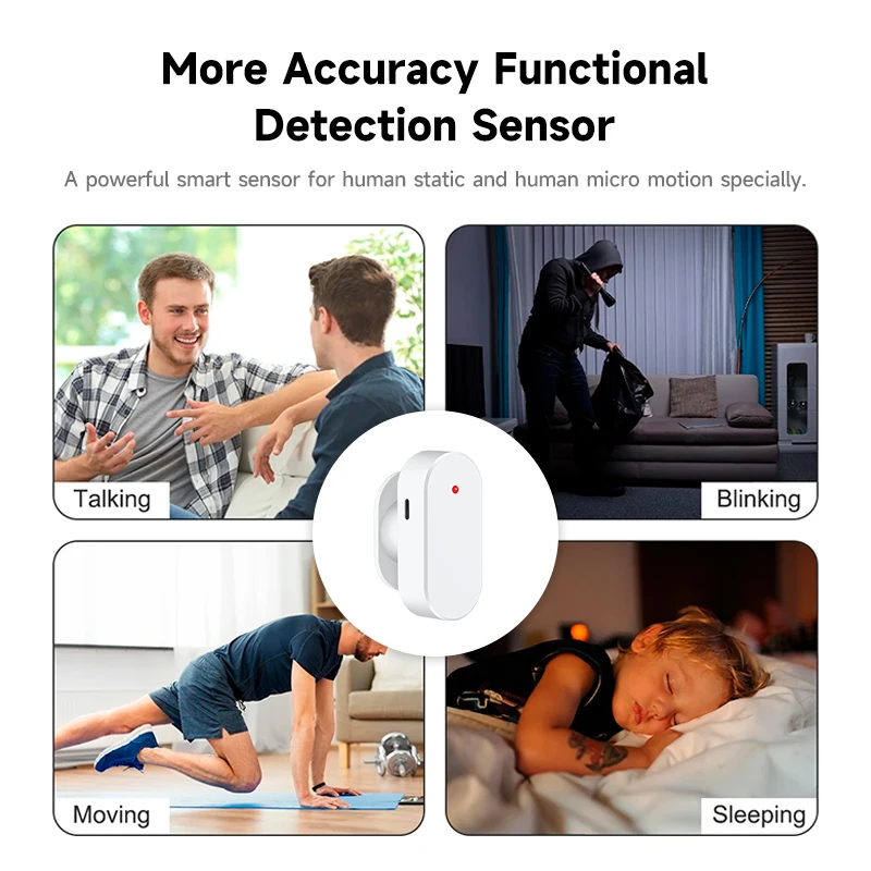 Tuya Wifi Zigbee Menschliche Anwesenheit Detektor Smart Menschlichen Körper PIR Sensor 24G Radar Detektor Motion Sensoren Unterstützung Smart leben