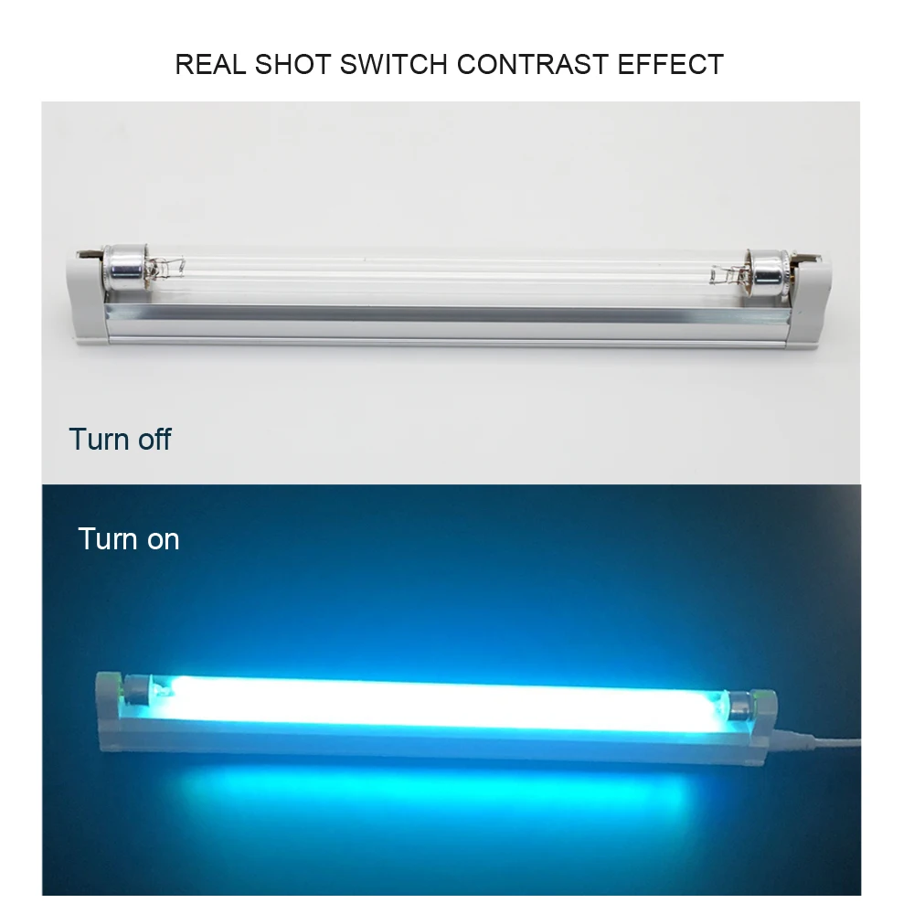 UVC Quartz Ultraviolet Lamp 6W 8W T5 Tube 220V 110V UV Light Sterilizer Ozone Bactericidal Lamp Germicidal Disinfection