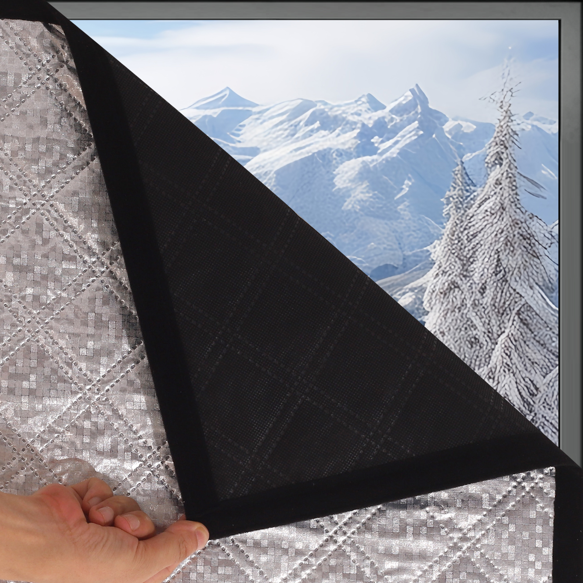 Thermal curtains for living room, kitchen, and bedroom, insulation curtains that prevent cold and noise, winter window products.