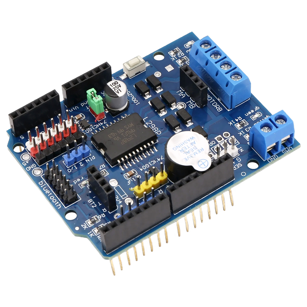 BABQ L298P DC Motor Drive Board Module L298P DC Motor Drive Shield Board Module 2A Dual H-Bridge 2 Way for Arduino UNO R3