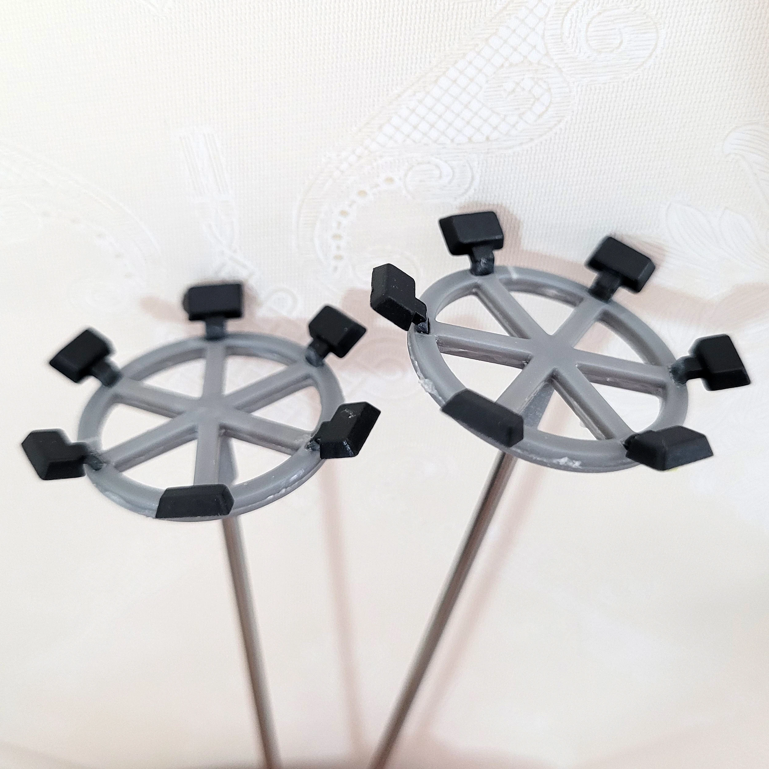 2/5 Chiếc Hồ Mô Hình Quy Mô Chiếu Sáng Tháp 3V 6Pcs Led Tròn Trên Cao Đèn Mẫu Đèn tàu/Vườn/Sân Chơi/Sân Vận Động Bố Trí