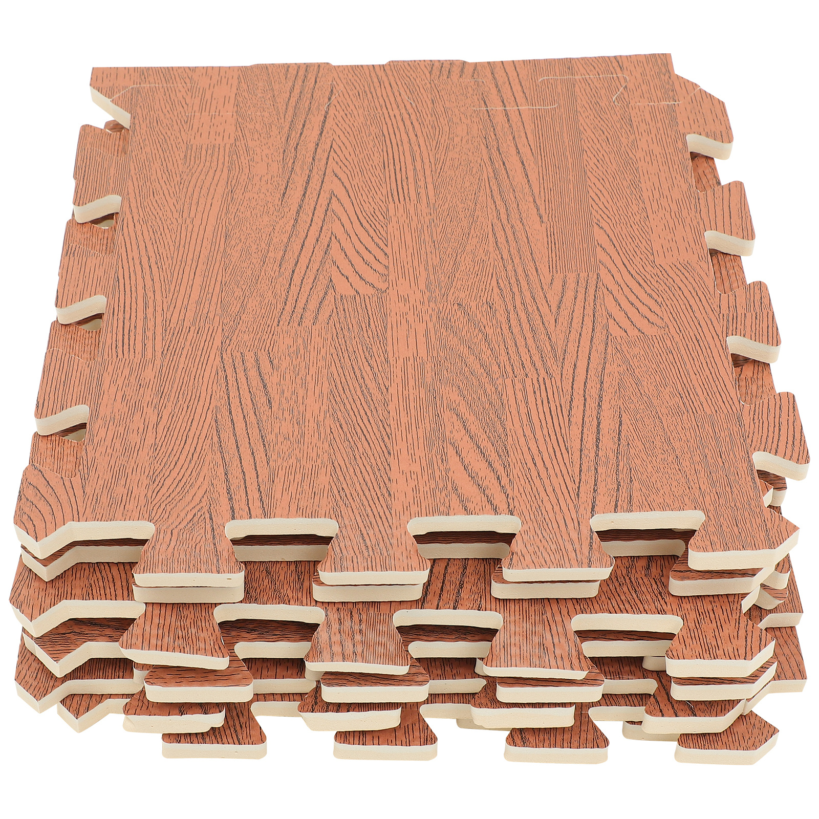 12pçs telhas de piso de quebra-cabeça de grão de madeira, tapetes acolchoados antiderrapantes para escritório, academia, fitness, treino