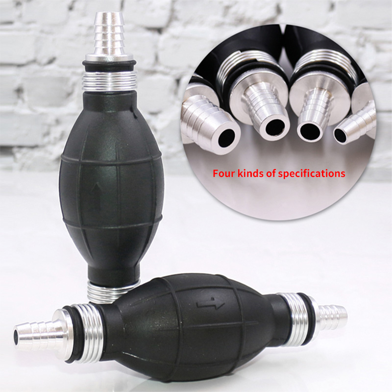 Línea de bomba de combustible manual, bombilla de imprimación manual de aluminio y goma, transferencia de aceite diésel, gasolina para coche, barco, fueraborda marino, 6mm/8mm/10mm/12mm