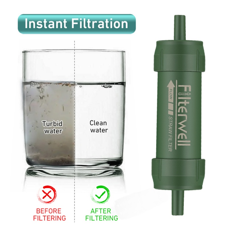 Outdoor Mini Wasserfilter Stroh Camping Reinigung tragbare Wander wasser reiniger für Überleben oder Not versorgung