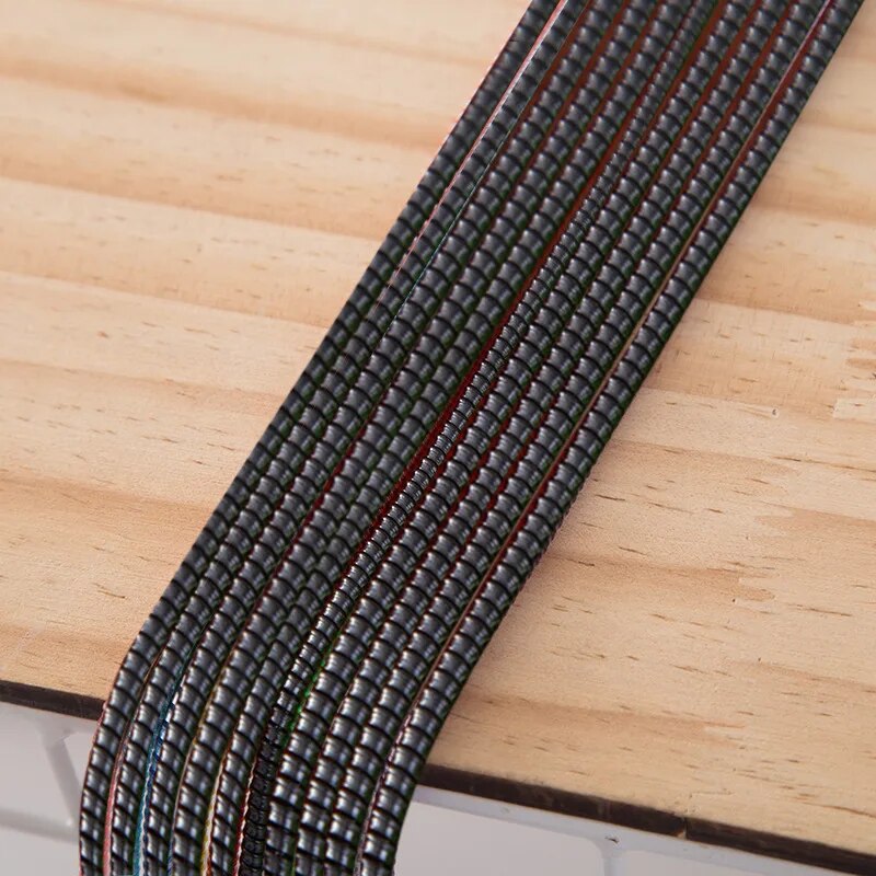 Monochrome Data Cable Protection Spring Flat Fruit Android Headphone Cable Protection Rope