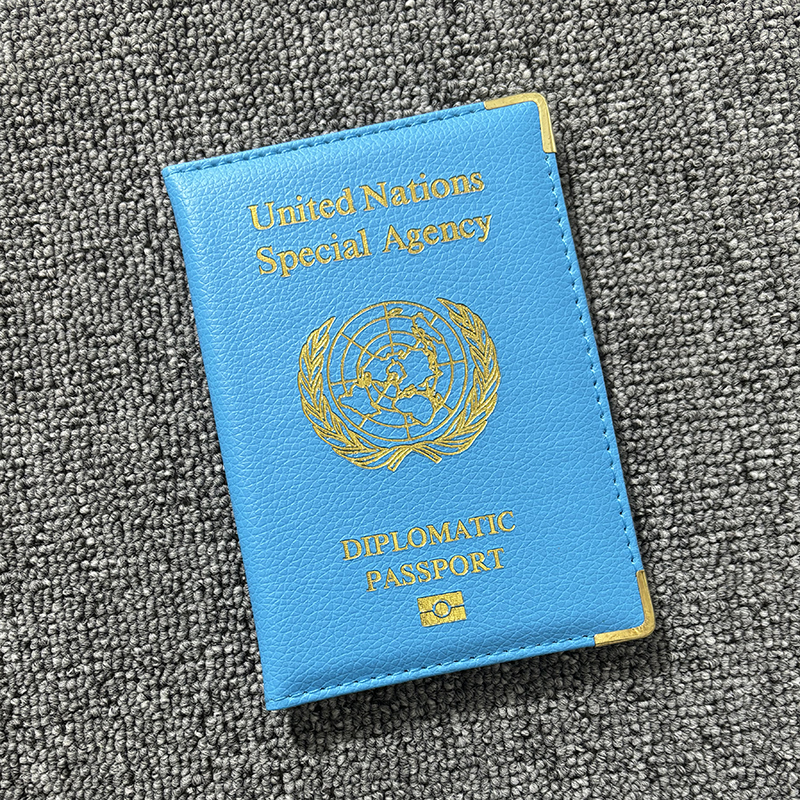 新しい国連外交パスポートカバー旅行財布 Pu レザーカバーパスポート男性女性パスポートホルダー
