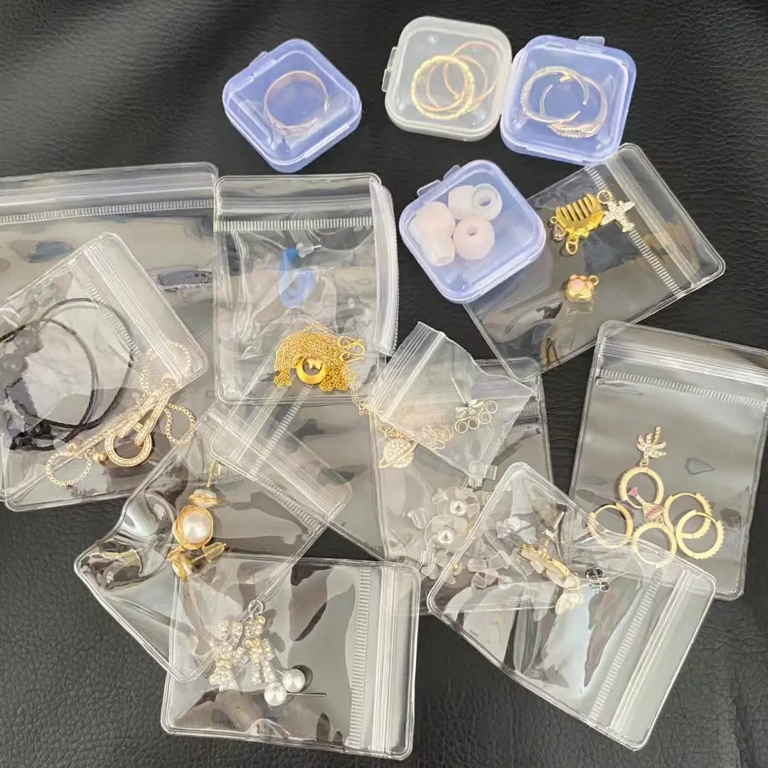 Álbumes de almacenamiento de joyas antioxidantes, cajas organizadoras de cajones de escritorio, collar transparente, pulsera, anillo, soporte para libros, bolsa de joyería