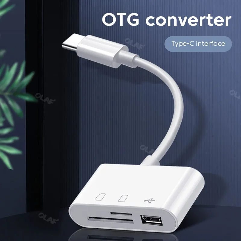 Адаптер Elough Type C TF CF SD Memory Card Reader USB C Card Adapter для Macbook Huawei Samsung Xiaomi OTG Writer Compact Flash