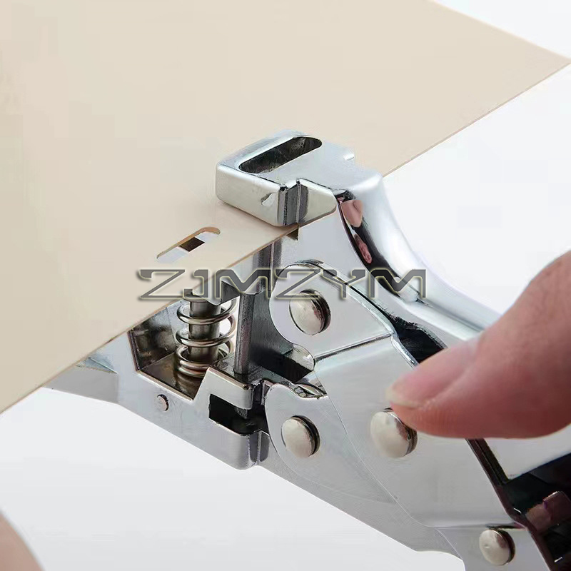 Multifuctional Hole Puncher PVC พลาสติก ID เครื่องตัดกระดาษเครื่องมือ Plier Hole Identity Puncher Punch เครื่องเขียนอุปกรณ์สํานักงาน