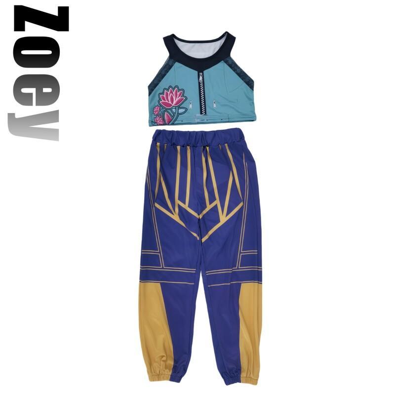 2025년 신작 영화 K팝 미라 루미 조이 데몬 헌터즈 코스프레 의상 (여아용) 할로윈 무대 3D 프린팅 패턴 롤플레잉 의상