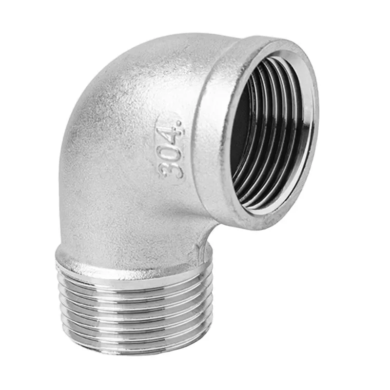 Conector hembra de codo roscado macho de acero inoxidable 304 Conector de codo de 45 grados Conector de tubo de 90 grados 1/4 "3/8" 1/2 "1/2" 1"