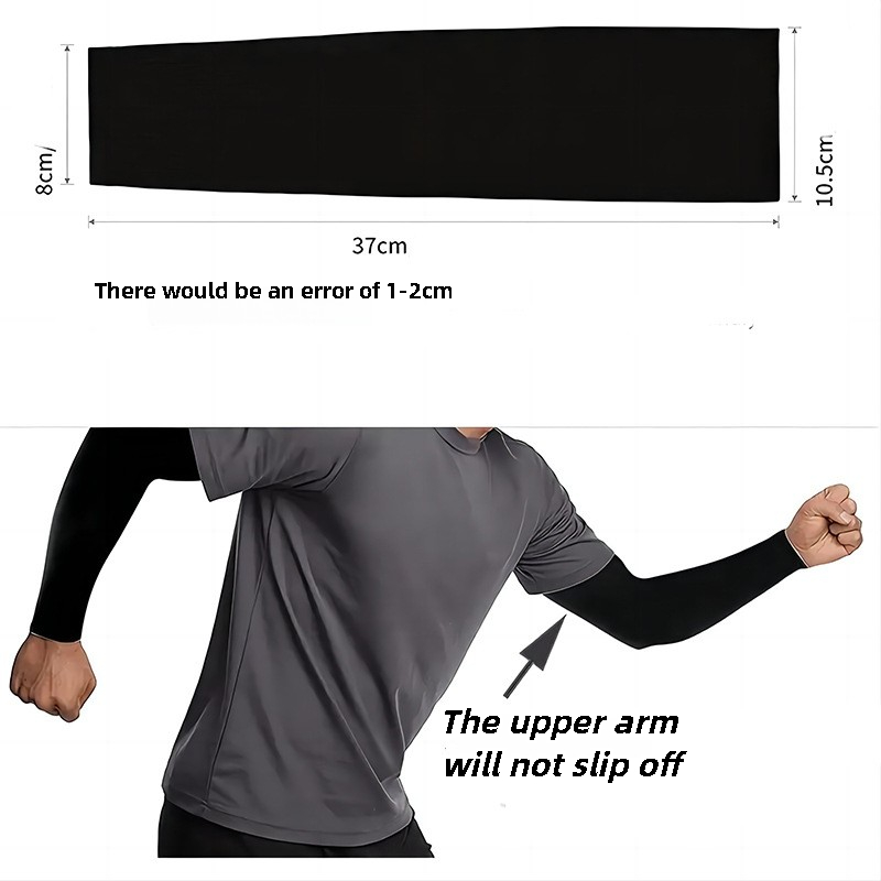 1 par de cubiertas de brazo de seda de hielo protección solar cubierta de codo Unisex ciclismo al aire libre correr pesca conducción Cool Anti-UV mangas de brazo