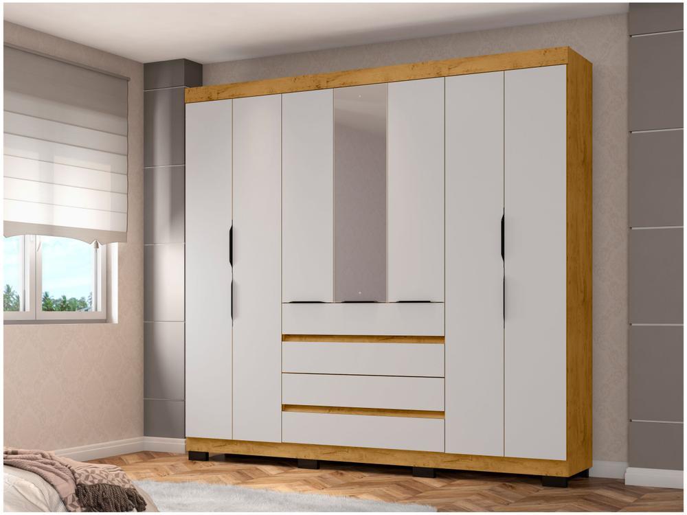 Guarda-roupa Casal com Espelho 7 Portas 4 Gavetas Araplac Lisboa EB24074