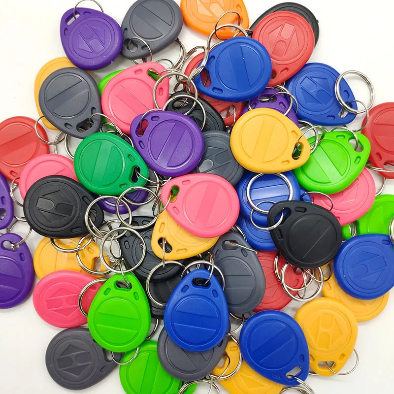 20 peças 125khz rfid keyfobs em4100 tk4100 etiquetas de chave chaveiros de proximidade 125k somente leitura id token porta entrada cartão de controle de acesso fobs