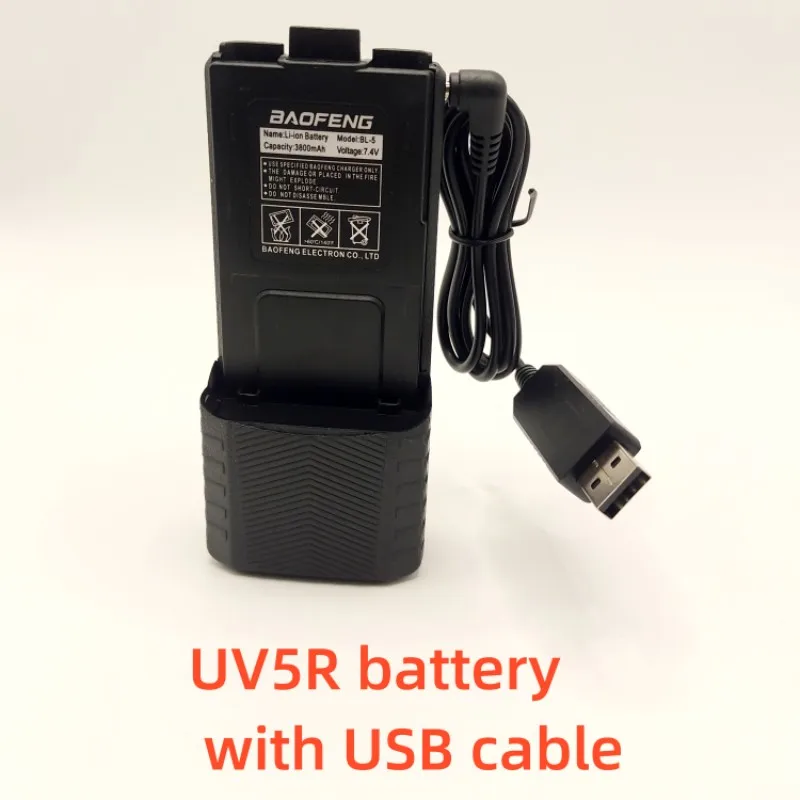 Аккумулятор Baofeng USB 3800 мАч для портативной рации, 1800 мАч