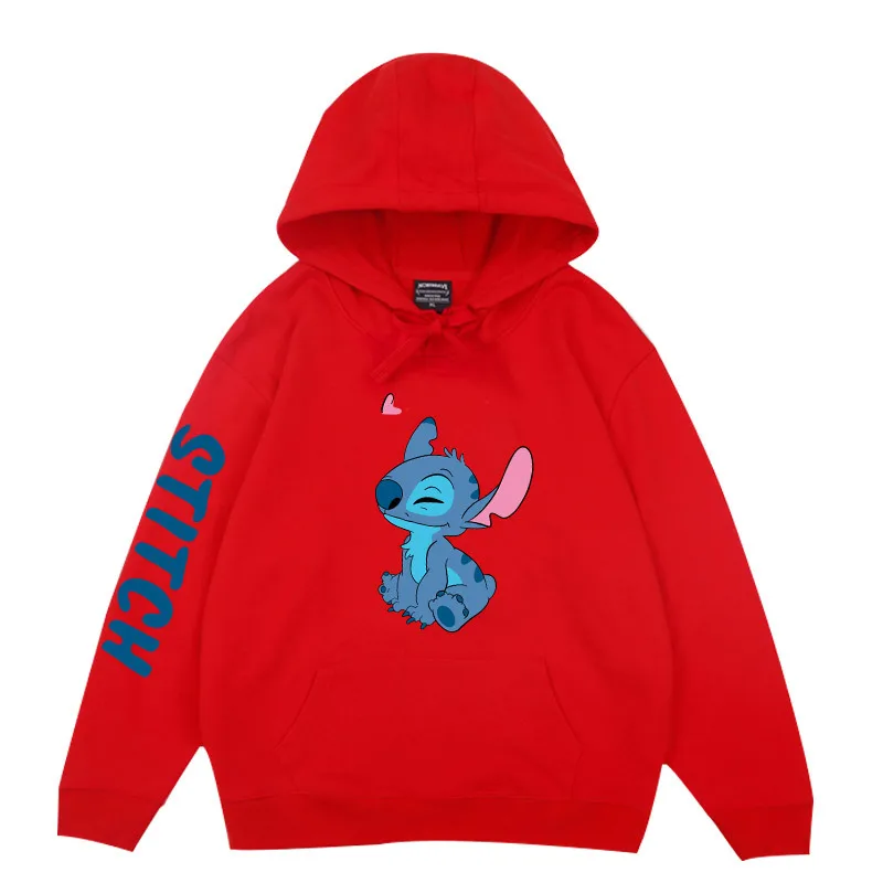 Disney Winter Paare Hoodie Stitch Pullover Lose Jacke Kleidung Damen Tops