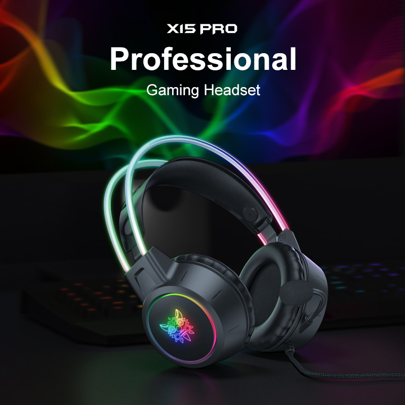 ONIKUMA RGB-Gaming-Kopfhörer mit flexiblem HD-Mikrofon, 3,5-mm-Gaming-Headsets für PC, Xbox, PS4, PS5, Switch, Computerspiele