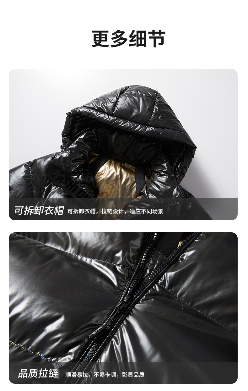 Parkas com zíper com capuz masculino, jaquetas puffer, roupas de algodão acolchoadas, monocromáticas com capuz, impermeáveis, quentes, casacos de inverno