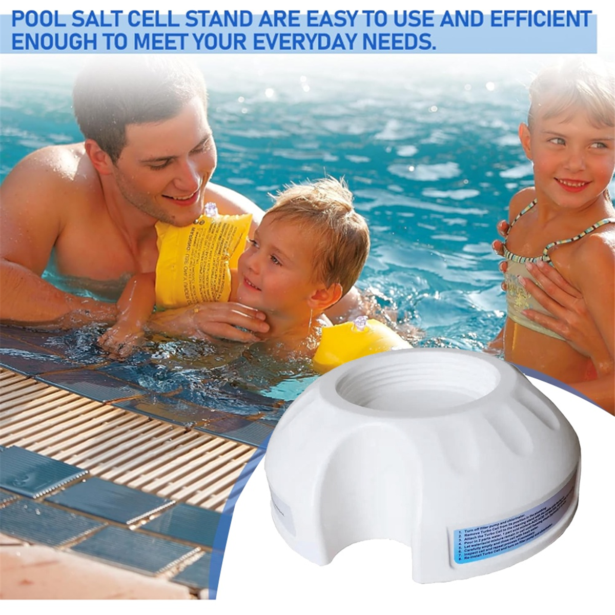 A71P - Reemplazo del soporte de célula de sal para piscina CELLSTAND con soporte limpiador de celdas turbo