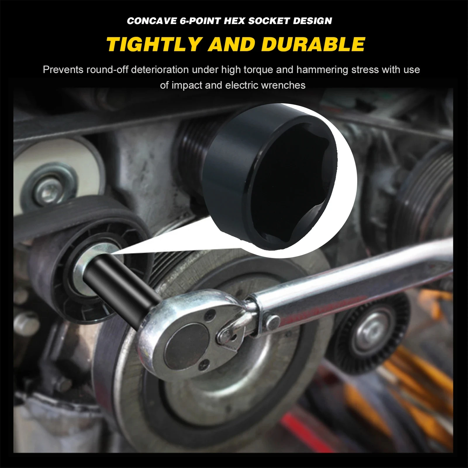 10pcs 1/2 "ไดรฟ์ Deep Impact SOCKET ชุดไดรฟ์เมตริกประแจซ็อกเก็ต Deep Impact SOCKET PNEUMATIC ประแจหัวยางเครื่องมือกําจัด