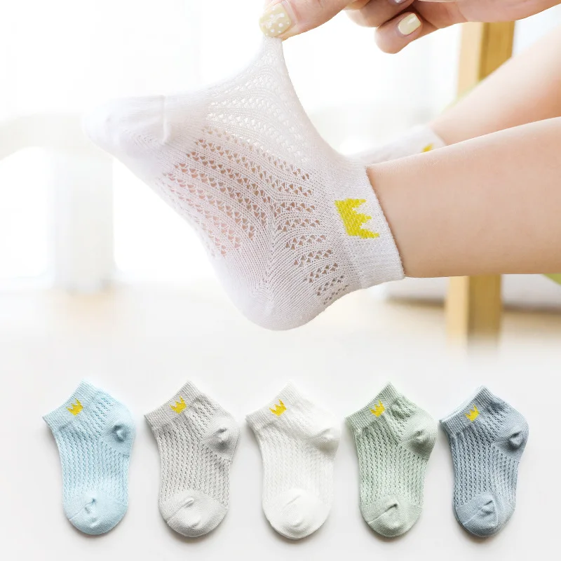 5 pares de calcetines de algodón de verano para niños, calcetines cortos de malla fina con bonitos dibujos para bebés, calcetines de oso de dinosaurio para niños y niñas, cosas baratas