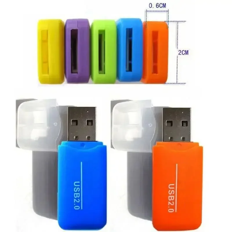 Portable Mini USB 2.0 TF Memory SIM Card Reader High Speed T-Flash Adapter For PC Laptop Notebook PC Computer Vehicle Speaker