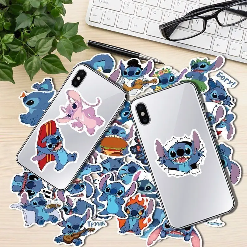 100 pçs bonito dos desenhos animados lilo ponto adesivos para scrapbook portátil telefone bagagem skate decalques adesivo crianças graffiti brinquedos presente