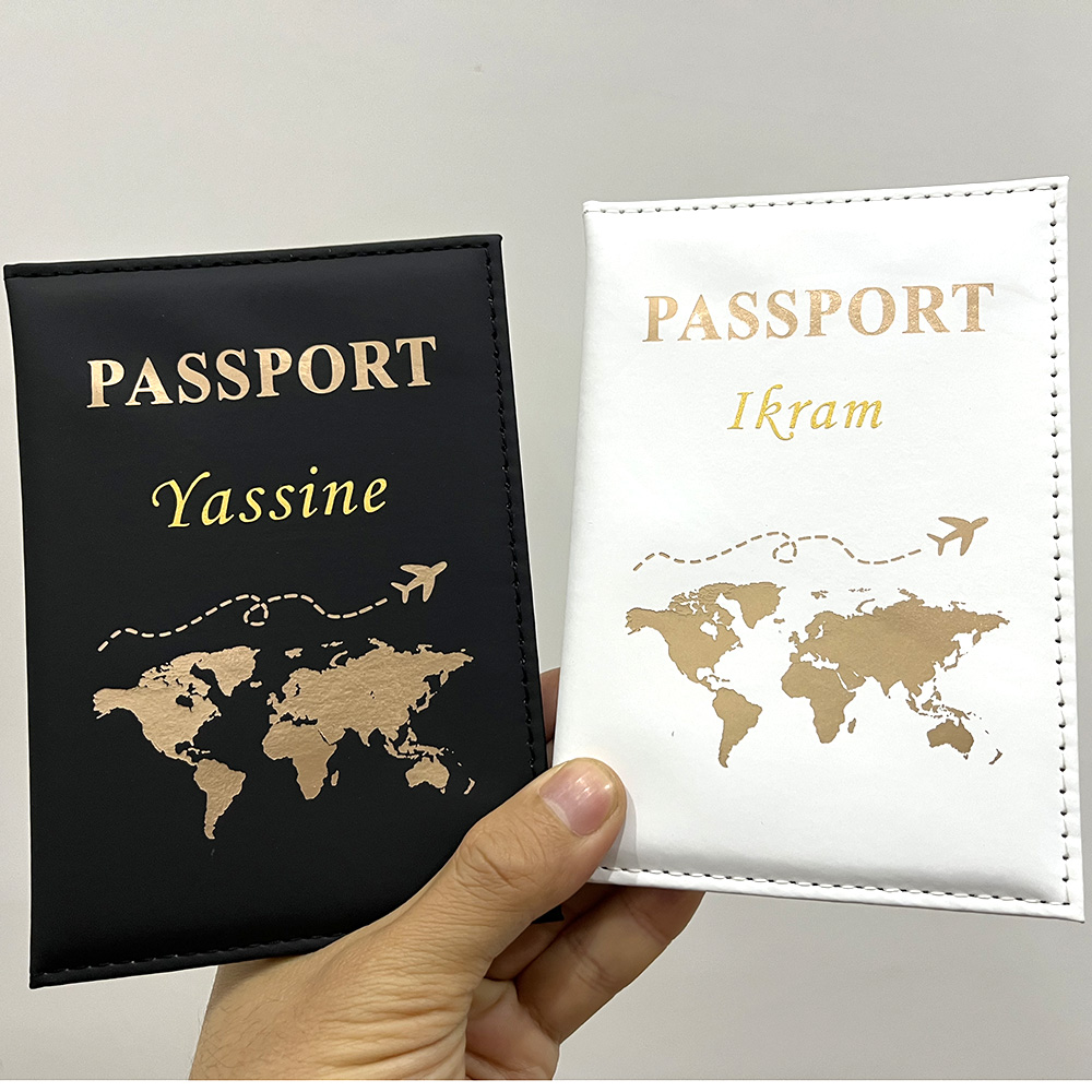 Neue Nette Personalisierte Passport Abdeckung Flugzeug Frauen Männer PU Benutzerdefinierte Reisepass Reise Hochzeit Geschenk Drop Shipping