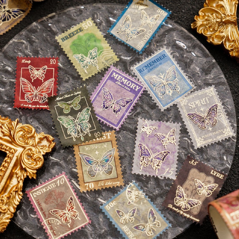 Mr.Paper 300cm Vintage Butterfly Stamp Foil Tape And Washi Tape For DIY