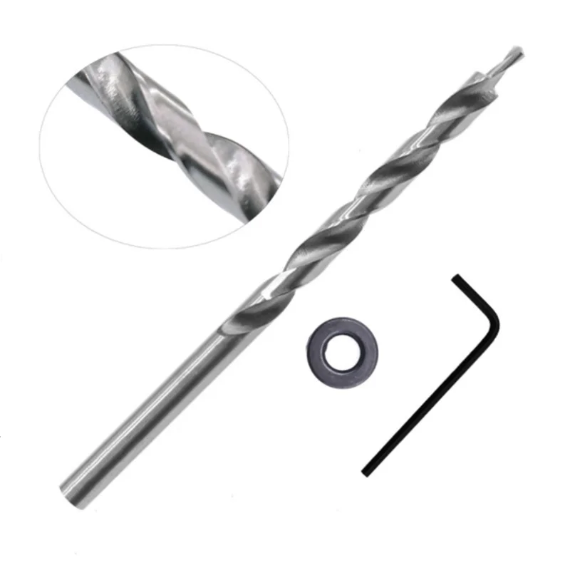 Mở Rộng Định Vị Bột Chiên Mũi Khoan Xoắn HSS Lục Giác Tay Cầm Và Vòng Tay Cầm 9.0/9.5Mm Gỗ Nghiêng Khoét Lỗ