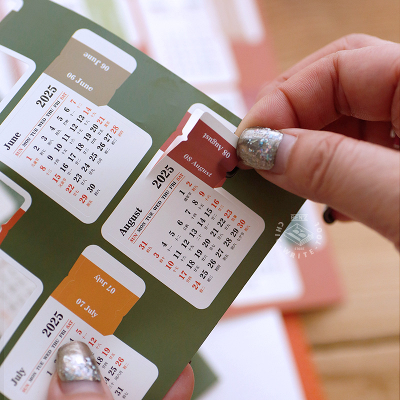 2025 2026 カレンダーステッカーかわいいジャーナルプランナーインデックスステッカーノートブックブックマークアジェンダラベルタグかわいい文具オフィス