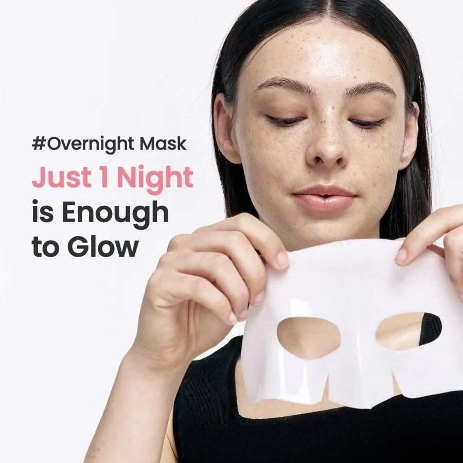 1/4/10PCs Bio Collagen Face Mask Shrink Pores Deep Hydrating Overnight Mask Moisturizing Refreshing Brightening Face Skin Care
